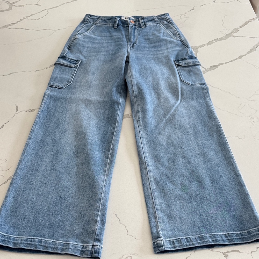 PAIGE Denim Wide Leg Cargo Jeans
